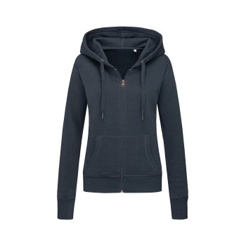 Se Stedman Active Hooded Sweatjacket For Women Mørkblå Small Dame ved Timarco