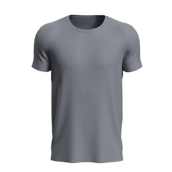 Se Stedman Active Sports-T For Men Sølvgrå polyester Small Herre ved Timarco