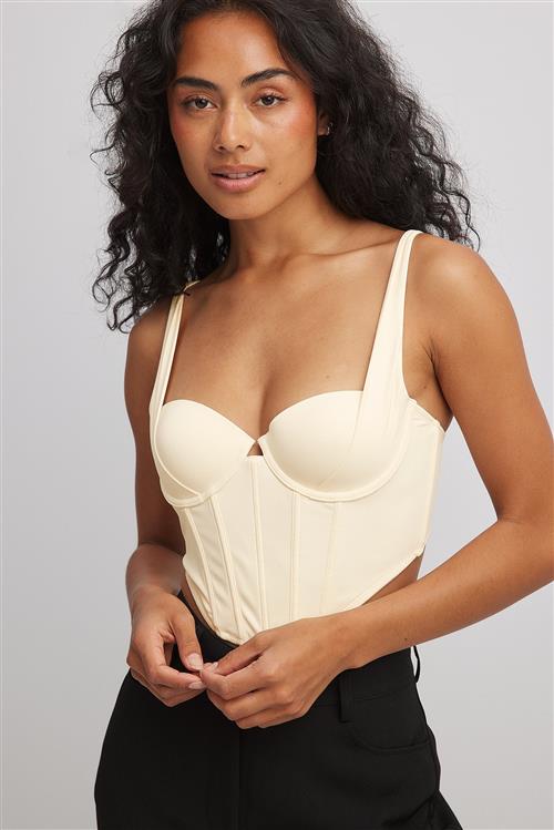 NA-KD Lingerie Korset med skulptur - Offwhite