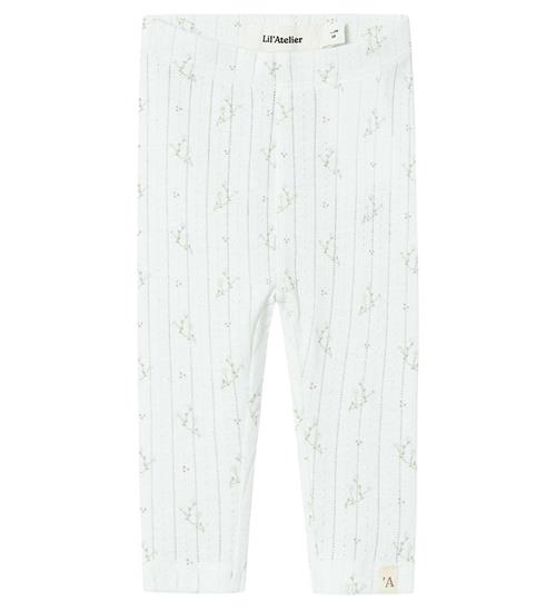 Se Lil Atelier Lil' Atelier Leggings - NbfRachello - Coconut Milk m. Blomster ved KidsWorld