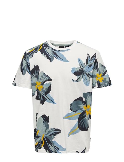 ONLY & SONS Onsklop Reg Ss Floral Tee Noos ONLY & SONS White