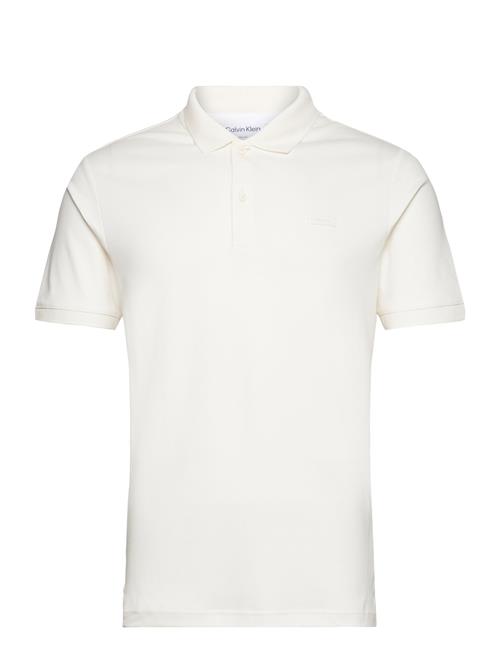 Se Calvin Klein Smooth Cotton Slim Polo Calvin Klein White ved Booztlet