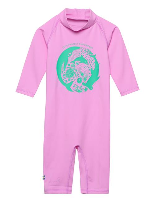 Dolphine Sun Jumpsuit Bubblegum 74/80 ISBJÖRN Of Sweden Pink