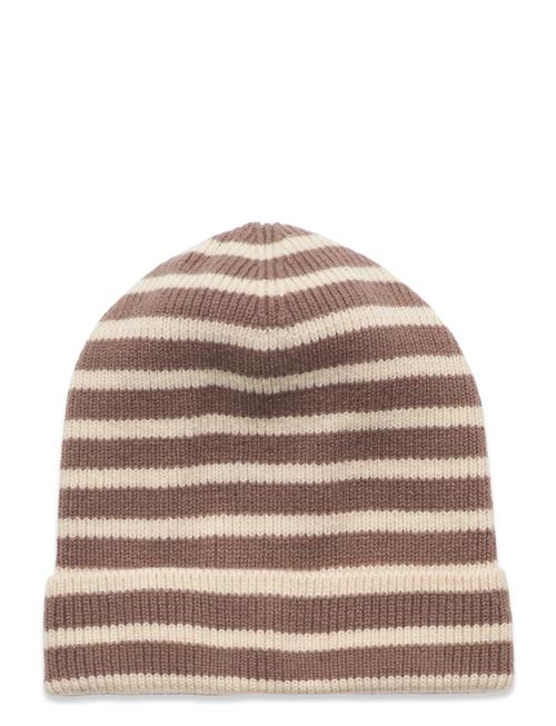 Se mp Denmark Bergen Striped Beanie Mp Denmark Brown ved Booztlet