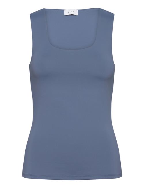 Se Vikenza U-Neck S/L Tank Top - Noos Vila Blue ved Booztlet