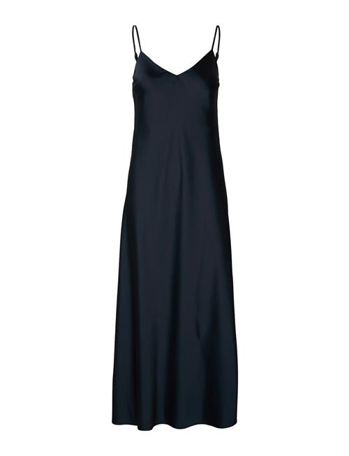 Se Selected Femme Slftalia-Lena Sl Slip Dress B Selected Femme Navy ved Booztlet