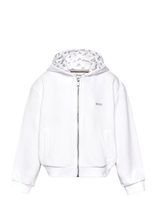 Se BOSS Hooded Cardigan BOSS White ved Booztlet