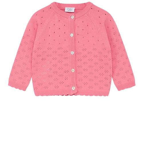 Se Hust&Claire Cillja Cardigan Flamingo | Lyserød | 80 cm ved Babyshop