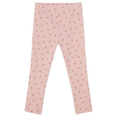 Buddy & Hope Kalle GOTS Hjertemønstrete Leggings Aprikos | Lyserød | 74/80 cm