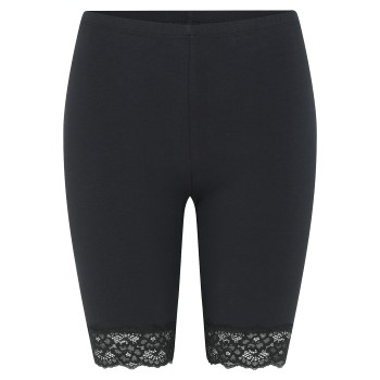 Decoy Mid-length Capri Leggings With Lace Sort økologisk bomuld Large Dame