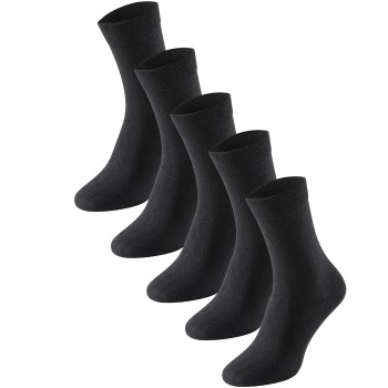 Schiesser Strømper 5P Women Socks Sort Str 39/42 Dame