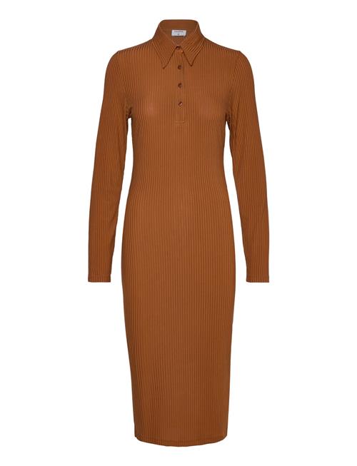 Filippa K Jersey Rib Polo Dress Filippa K Brown