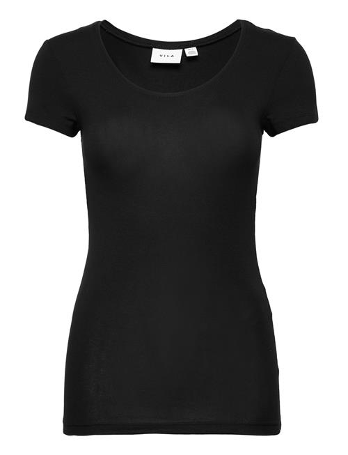 Vidaisy O-Neck S/S Top - Vila Black