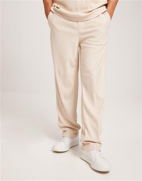 Only & Sons Onssinus Loose Plizze Pant Slacks Beige