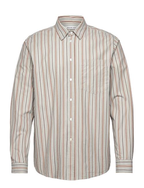 Wood Wood Aster Fun Pinstripe Shirt Wood Wood Grey