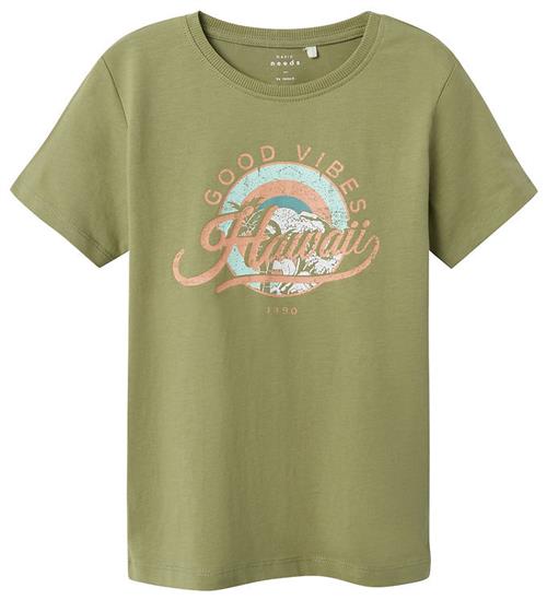 Name It Name It T-Shirt - NkmVictor - Oil Green/Hawaii