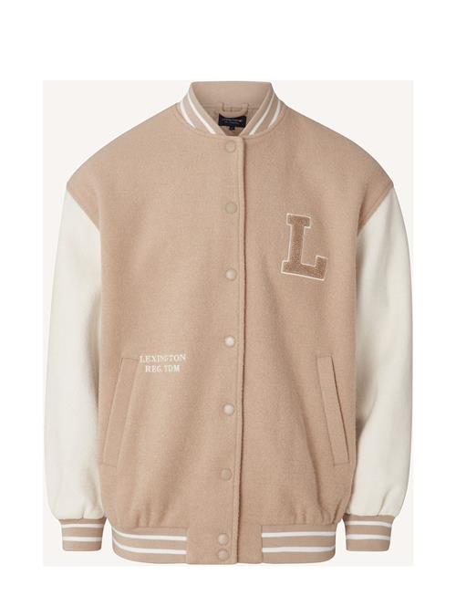 Lexington Clothing Lana Wool Blend Varsity Jacket Lexington Clothing Beige