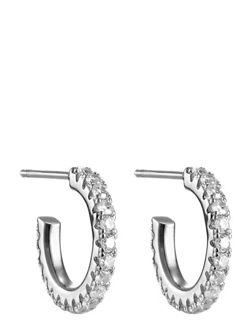 By Jolima Celine Crystal Hoop 12 Mm By Jolima Silver