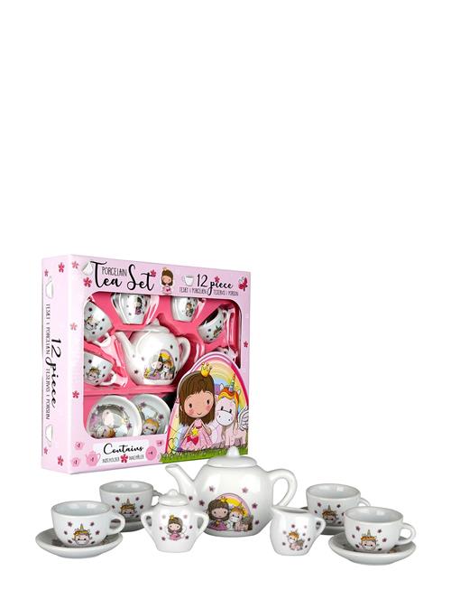 Se Barbo Toys Lillie & Ellie - 12 Pcs Porcelain Tea Set Barbo Toys Patterned ved Booztlet