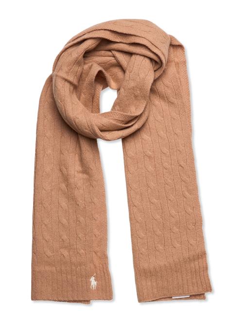 Polo Ralph Lauren Rib-Knit Wool-Cashmere Scarf Polo Ralph Lauren Beige