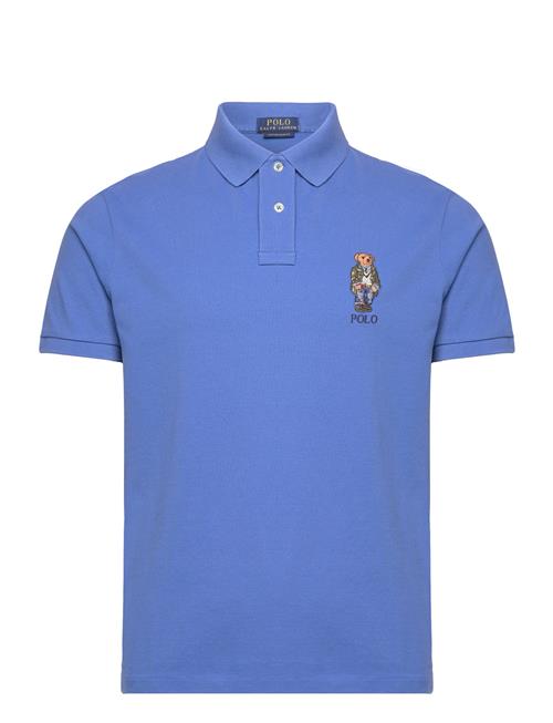 Custom Slim Fit Polo Bear Polo Shirt Polo Ralph Lauren Blue