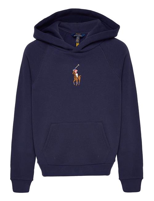 Se Ralph Lauren Kids Big Pony Fleece Hoodie Ralph Lauren Kids Blue ved Booztlet