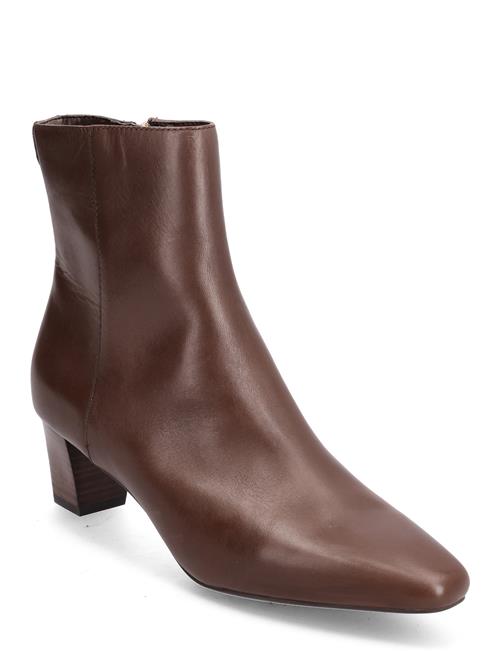 Lauren Ralph Lauren Willa Burnished Leather Bootie Lauren Ralph Lauren Brown