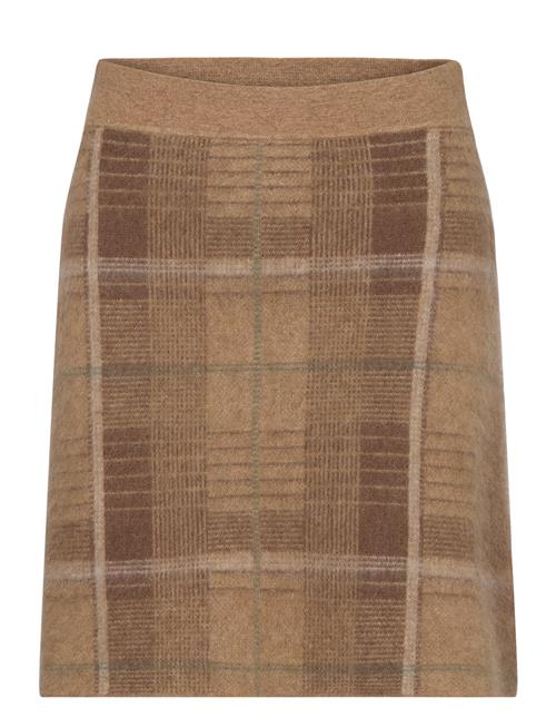 Polo Ralph Lauren Plaid Alpaca-Blend Miniskirt Polo Ralph Lauren Brown