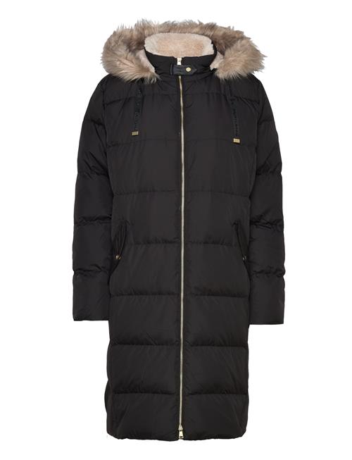 Lauren Ralph Lauren Faux Fur–Trim Hooded Down Coat Lauren Ralph Lauren Black