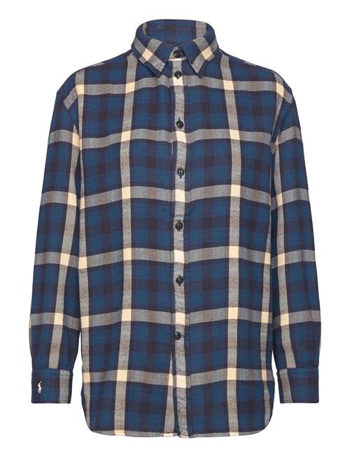 Polo Ralph Lauren Over Fit Plaid Cotton Twill Shirt Polo Ralph Lauren Blue