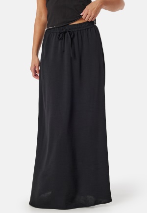 Se ONLY Onlmette life high waist long skirt Black L ved Bubbleroom