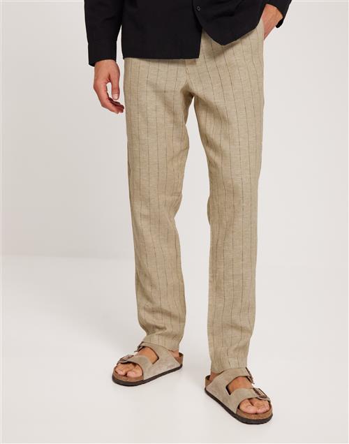 Les Deux Patrick Linen Pants Hørbukser Sand/Black