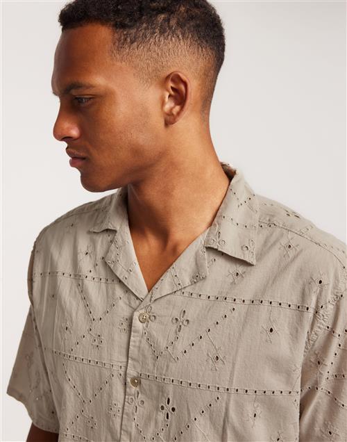 Only & Sons Onsaron Rlx Ss Chiffly Resort Shirt Kortærmede skjorter Beige