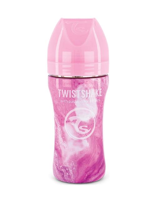 Twistshake Twistshake Anti-Colic Stainless Steel 330Ml Marble Pink Twistshake Pink