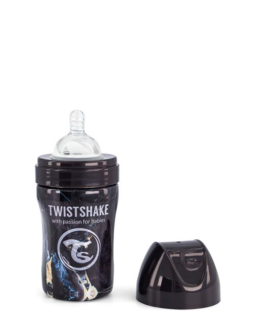 Se Twistshake Twistshake Anti-Colic Stainless Steel 260Ml Marble Black Twistshake Black ved Booztlet