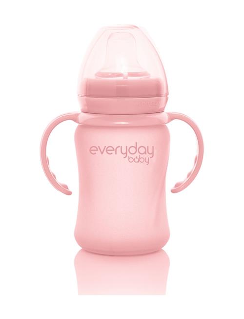 Se Everyday Baby Glass Sippy Cup Healthy + Rose Pink Everyday Baby Pink ved Booztlet