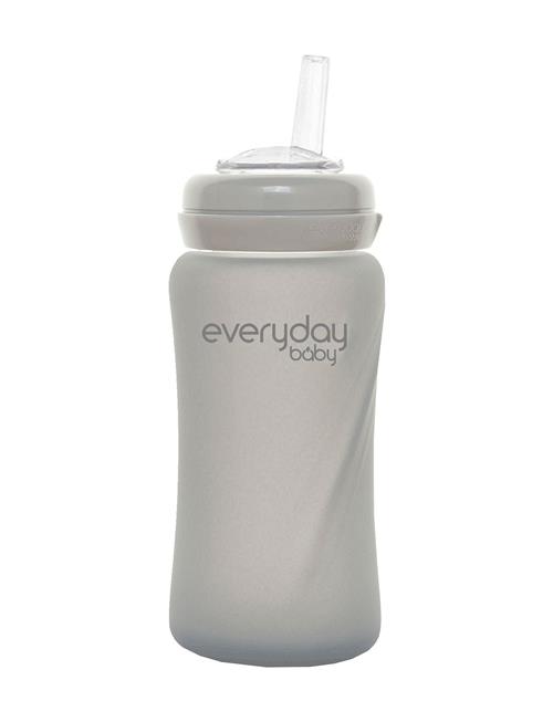 Everyday Baby Glass Straw Bottle Healthy + Quiet Grey Everyday Baby Grey