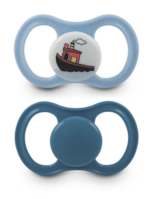 Esska Pacifier Happy Natural Rubber 2-Pack, +4 Month Blue Esska Blue