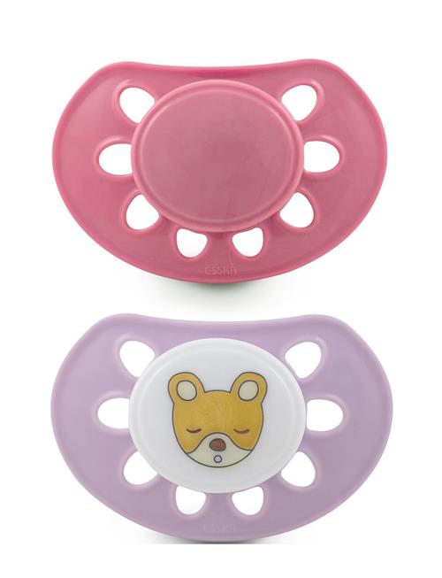 Esska Pacifier Classic Silic 2 Pack, + 4 Month Pink Esska Patterned