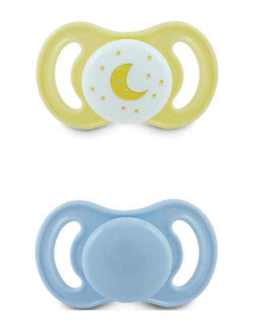 Esska Pacifier Happy Mini Silic 2-Pack, 0-6 Month Blue Esska Patterned