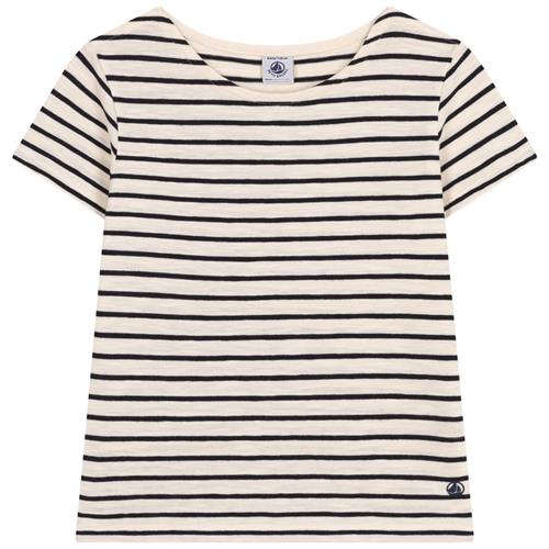 Petit Bateau Stribet T-shirt Cremefarvet |  | 5 years