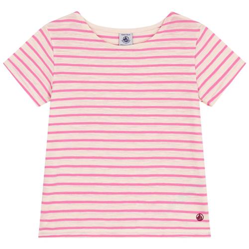 Se Petit Bateau Stribet T-shirt Lyserød | Lyserød | 4 years ved Babyshop