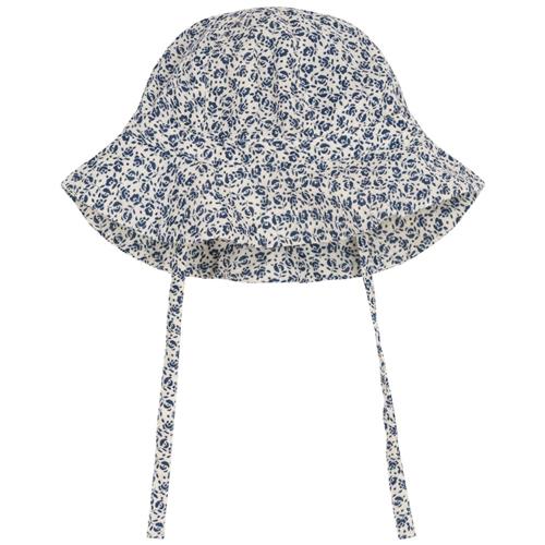 Petit Bateau Blomstret Solhat Cremefarvet | Blå | 3-6 months