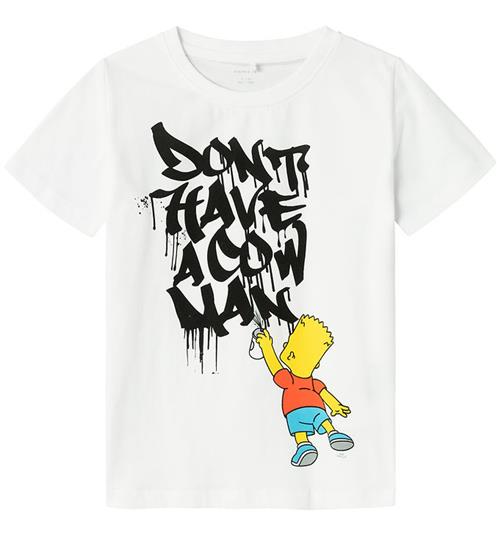 Name It Name It T-Shirt - NkmMilas Simpsons - Bright White