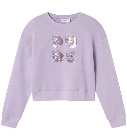 Name It Name It Sweatshirt - Cropped - NkfJamsine - Purple Rose m. Palie