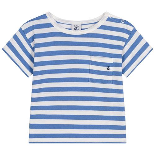 Se Petit Bateau Stribet Baby T-shirt Blå | Blå | 12 months ved Babyshop