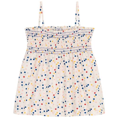 Se Petit Bateau Polkaprikmønstret Tanktop Cremefarvet | Hvid | 4 years ved Babyshop