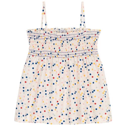 Petit Bateau Polkaprikmønstret Tanktop Cremefarvet | Hvid | 10 years