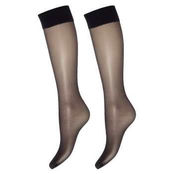 Decoy Strømper 2P Soft Lux 15 DEN Knee-high Socks Sort polyamid One Size Dame