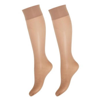 Decoy Strømper 2P Soft Lux 15 DEN Knee-high Socks Lysbrun  polyamid One Size Dame